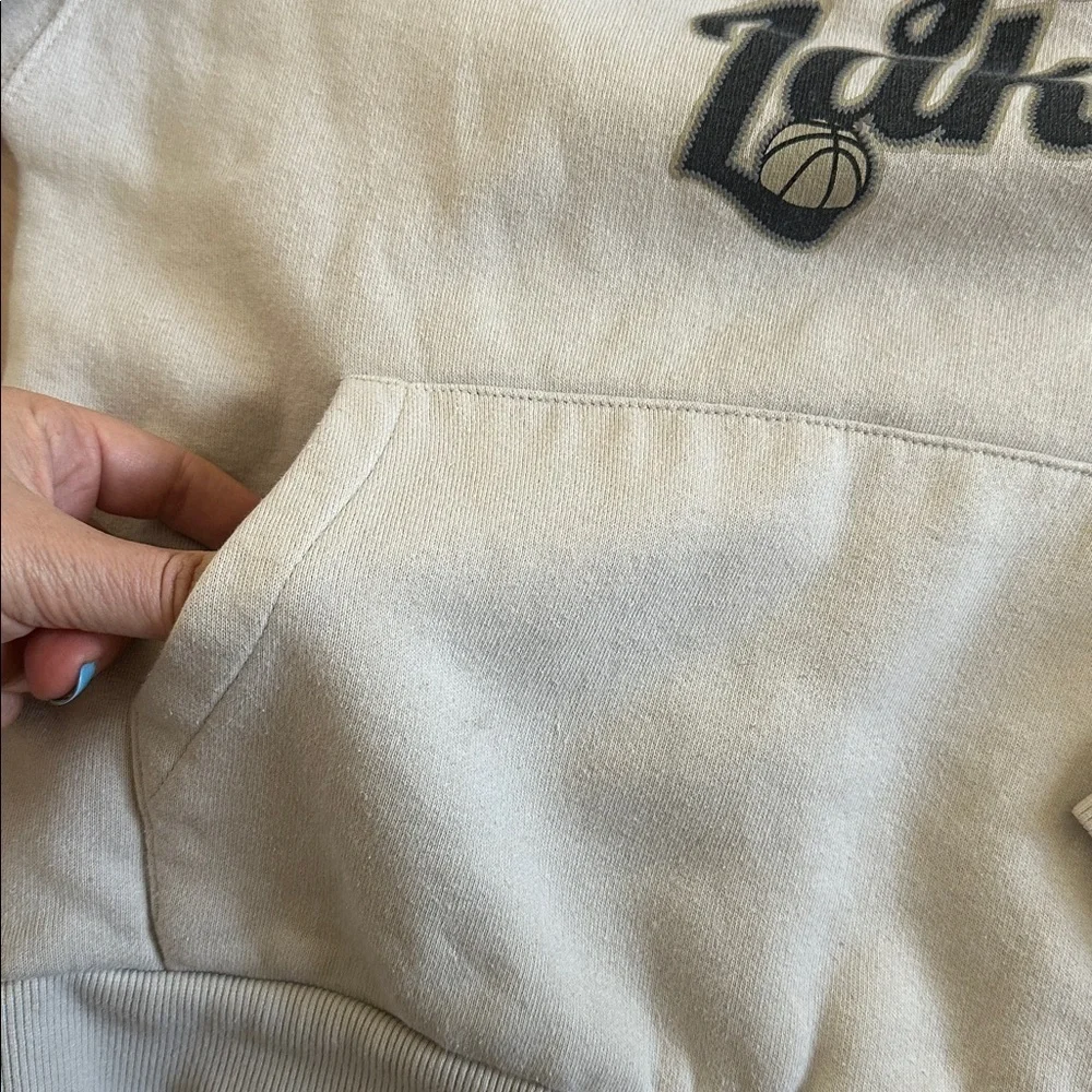 4/$25 Zara Cream NBA Los Angeles Lakers Hoodie Kids Sz 11-12